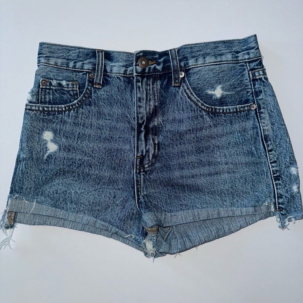 Pistola Distressed High‎ Rise Dark Wash Size 27
